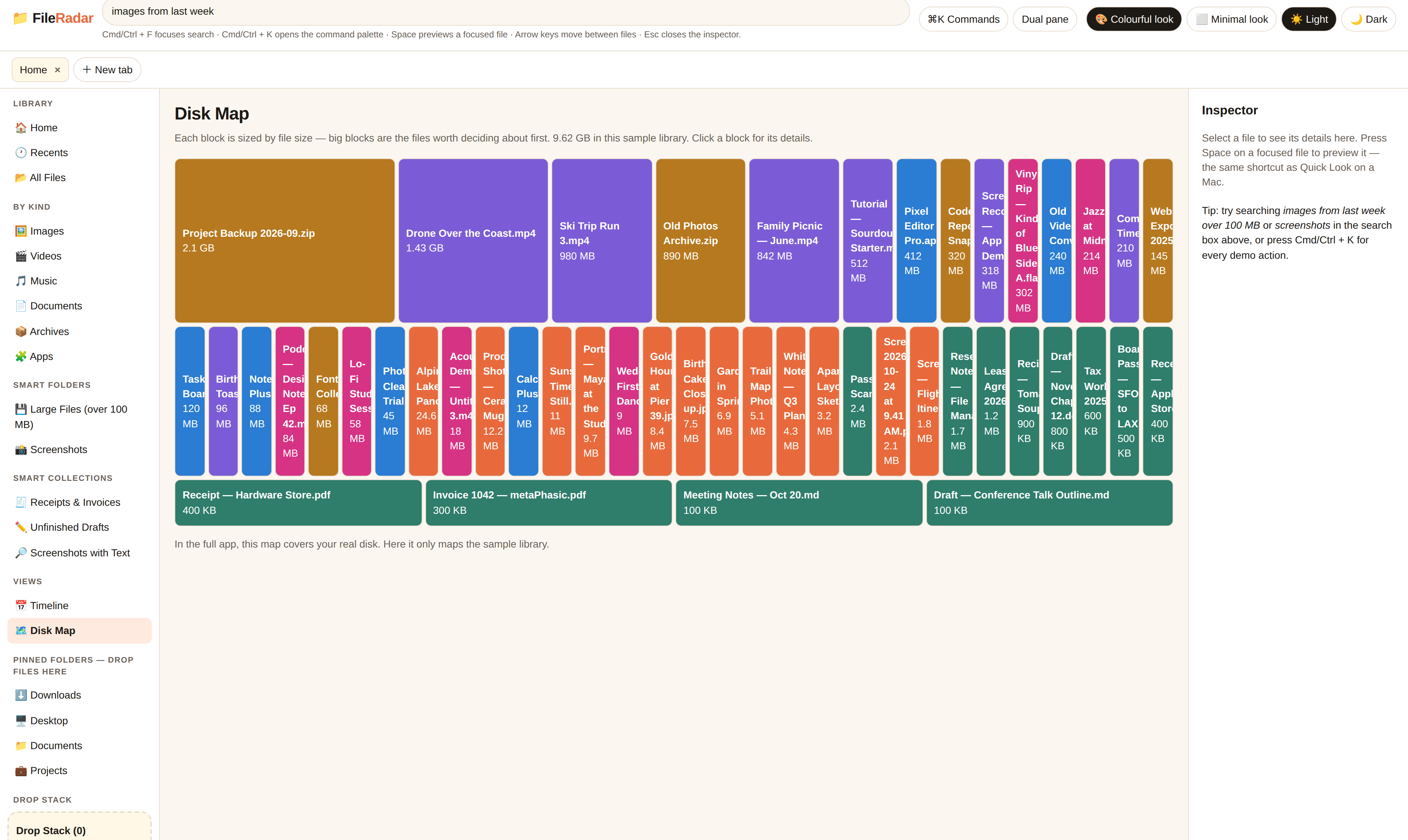 FileRadar Disk Map view